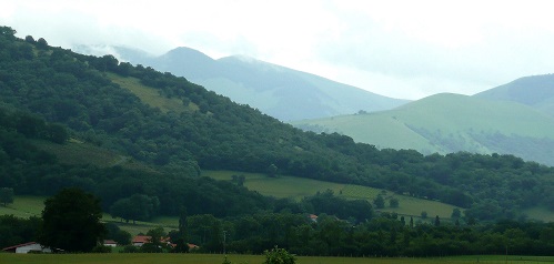 Les Pyrénées, vues à partir d'Ostabat