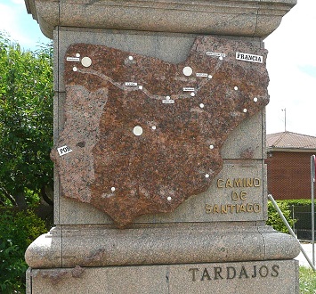 Camino gravé dans la pierre à Tardajos