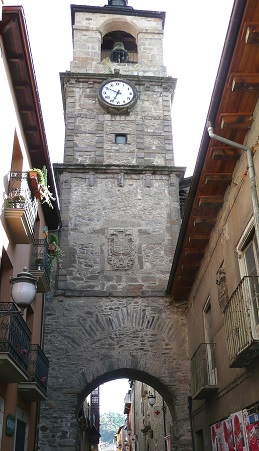 La tour de l'horloge à Ponferrada