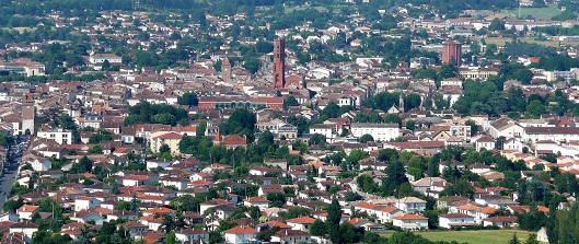 Villeneuve-sur-Lot, vue à partir de Pujols