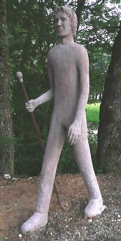 Statue d'un pèlerin
